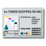 4-PAK Multibox Tonery zasypki do OKI C822 7,0K/3x7,3K - 2