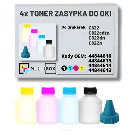 4-PAK Multibox Tonery zasypki do OKI C822 7,0K/3x7,3K