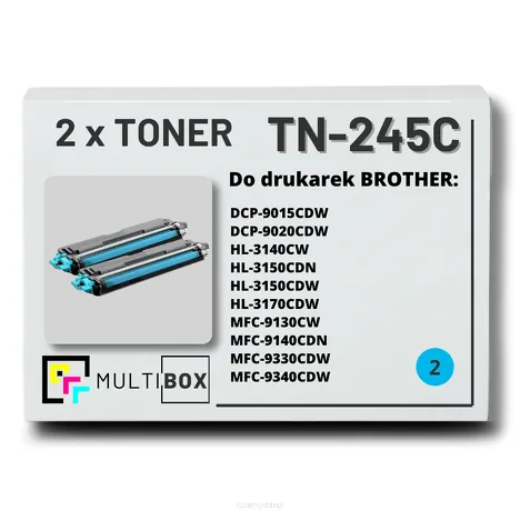 2-PAK Multibox Toner do BROTHER TN245C Cyan zamiennik