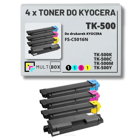 4-pak Toner do KYOCERA TK500 FSC5016 4x8,0K CMYK Multibox zamiennik