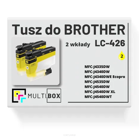 Tusz do BROTHER LC-426Y 2-pak yellow zamiennik Multibox