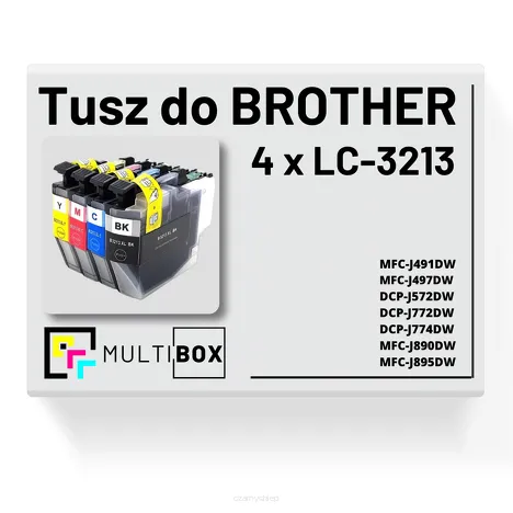 4-pak Tusz do BROTHER LC-3213 Multibox