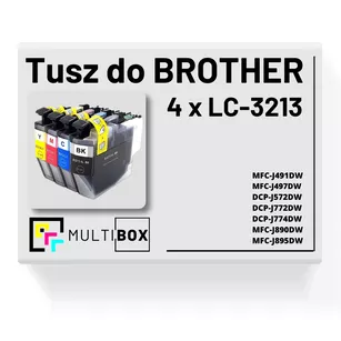 4-pak Tusz do BROTHER LC3213 Multibox