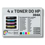 4-PAK Multibox Toner do HP 304A CMYK CC530A CC531A CC532A CC533A zamiennik - 2