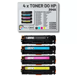 Toner do HP 304A 4-pak CMYK CC530A CC531A CC532A CC533A zamiennik Multibox