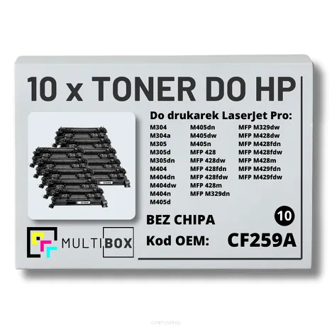 Toner do HP CF259A 59A LaserJet Pro M304 M404 M428 10-pak zamiennik Multibox