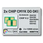 2-PAK Multibox zestaw Chipów V.2 do OKI ES4132 ES4192 ES5112 ES5162 45807116 2x12,0K - 2