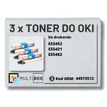 3-PAK Multibox Toner do OKI ES3452 ES5431 ES5462 44973512 black zamiennik - 2