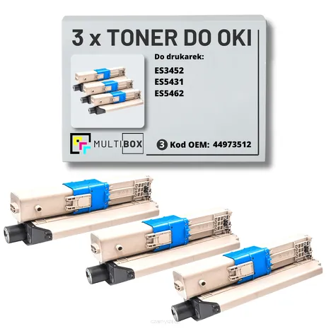 Toner do OKI ES3452 ES5431 ES5462 44973512 3-pak black zamiennik Multibox