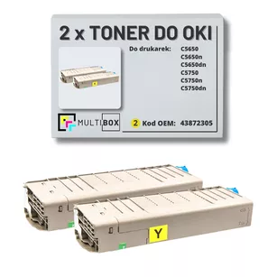 Toner do OKI C5650 C5750 43872305 2-pak yellow zamiennik Multibox