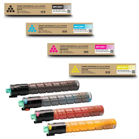 4-pak Toner do Ricoh MPC2051 CMYK Zamiennik