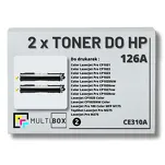 2-PAK Multibox Toner do HP 126A BLACK CE310A zamiennik - 2