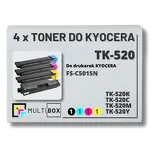 EOL 4-PAK Multibox Toner do KYOCERA TK520 FSC5015 6.0K/3x4,0K CMYK zamiennik - 2