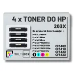 4-PAK Multibox Toner do HP 203X CMYK CF540X CF541X CF542X CF543X zamiennik - 2