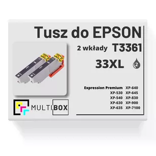 Tusz do EPSON 33XL T3361 C13T33614010 2-pak photo black zamiennik Multibox