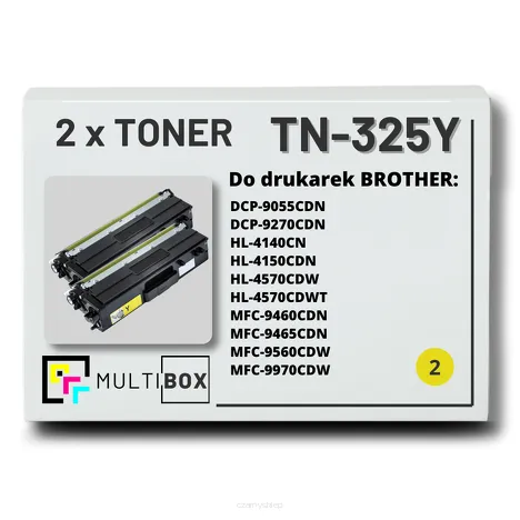 2-PAK Multibox Toner do BROTHER TN325Y Yellow zamiennik