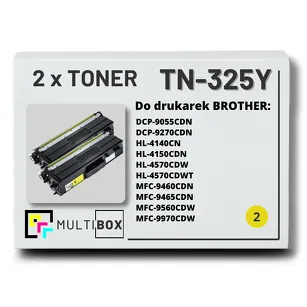 2-PAK Multibox Toner do BROTHER TN325Y Yellow zamiennik