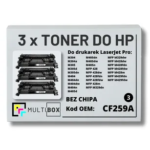 3-PAK Multibox Toner do HP CF259A 59A LaserJet Pro M304 M404 M428 zamiennik