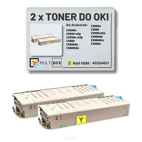 Toner do OKI C5800 C5900 43324421 2-pak yellow zamiennik Multibox