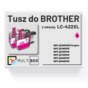 Tusz do BROTHER LC422XLM 2-pak magenta zamiennik Multibox