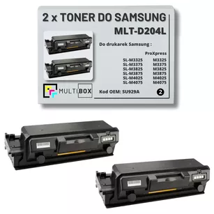 2-pak Toner do SAMSUNG M3325 M4025 MLTD204L SU929A 5K Multibox Zamiennik