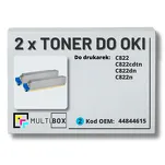 2-PAK Multibox Toner do OKI C822 44844615 cyan zamiennik - 2