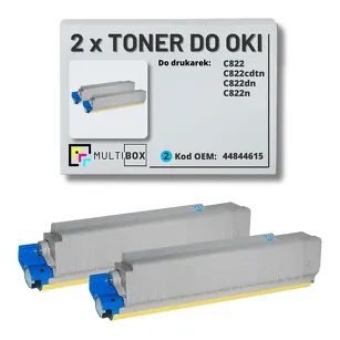 Toner do OKI C822 44844615 2-pak cyan zamiennik Multibox