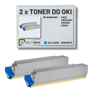 Toner do OKI C822 44844615 2-pak cyan zamiennik Multibox