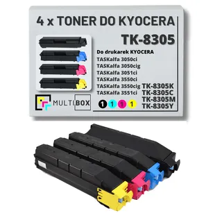 4-pak Toner do KYOCERA TK8305 TASKALFA 3050Ci 3550Ci 25,0K/3x15,0K CMYK Multibox zamiennik