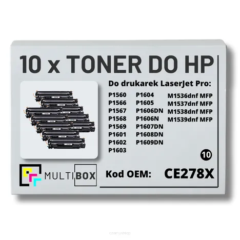 10-PAK Multibox Toner do HP CE278X 78X P1566 P1606 zamiennik