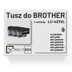 Tusz do BROTHER LC427XLBK 3-pak black zamiennik Multibox