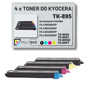 4-pak Toner do KYOCERA TK895 FSC8020 12,0K/3x6,0K CMYK Multibox zamiennik