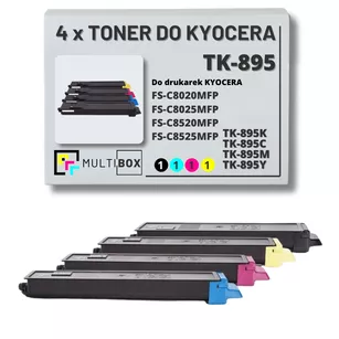 4-pak Toner do KYOCERA TK895 FSC8020 12,0K/3x6,0K CMYK Multibox zamiennik