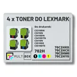 4-PAK Multibox Toner do LEXMARK CS310 CS410 CS510 702H CMYK 4.0K/3x3.0K zamiennik - 2