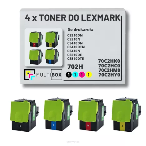 4-pak Toner do LEXMARK CS310 CS410 CS510 702H CMYK 4.0K/3x3.0K Multibox zamiennik