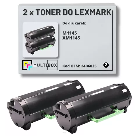 2-pak Toner do LEXMARK M1145 XM1145 24B6035 2x16.0K Multibox zamiennik