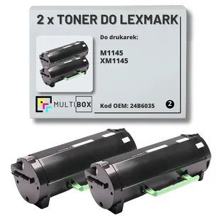 2-PAK Multibox Toner do LEXMARK M1145 XM1145 24B6035 2x16.0K zamiennik