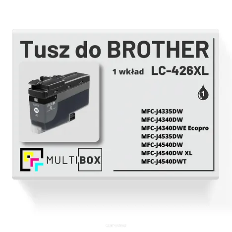 Tusz do BROTHER LC-426XLBK black zamiennik Multibox