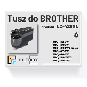 Tusz do BROTHER LC426XLBK black zamiennik Multibox