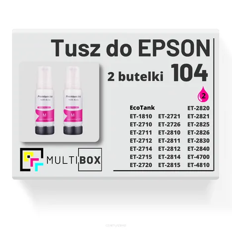 2-PAK Multibox Tusz do EPSON 104 T00P3 C13T00P340 magenta zamiennik
