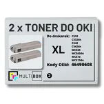 2-PAK Multibox Toner do OKI C532 MC563 46490608 XL black zamiennik - 2
