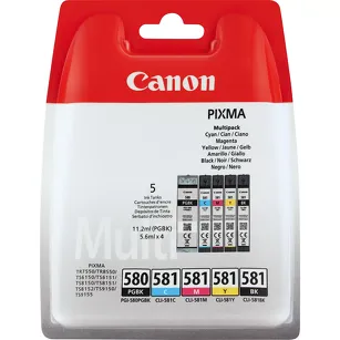 Canon oryginalny tusz PGI580PGBK CLI581 2078C005 pigment black / black / cyan / magenta / yellow 5-pak