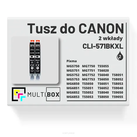 Tusz do CANON CLI-571BKXL 2-pak black zamiennik Multibox