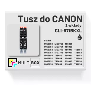 Tusz do CANON CLI571BKXL 2-pak black zamiennik Multibox