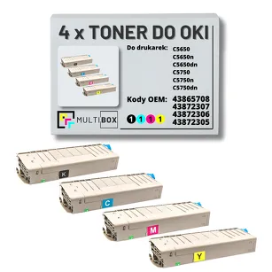 Toner do OKI C5650 C5750 4-pak black/cyan/magenta/yellow zamiennik Multibox