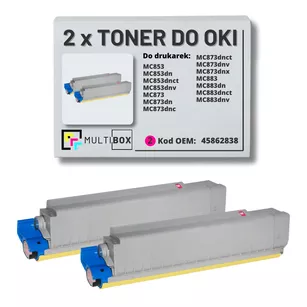 Toner do OKI MC853 MC873 45862838 2-pak magenta zamiennik Multibox