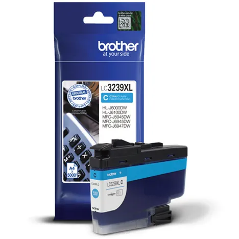 BROTHER tusz LC3239XLC oryginalny cyan 5000 stron