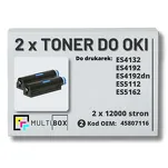 2-PAK Multibox Toner  do OKI ES4132 ES4192 ES5112 ES5162 45807116  zamiennik - 2