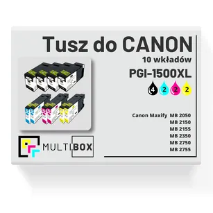 Tusz do CANON PGI-1500XL 10-pak black / cyan / magenta / yellow zamiennik Multibox