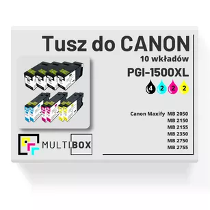 Tusz do CANON PGI1500XL 10-pak black / cyan / magenta / yellow zamiennik Multibox